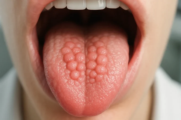 boutons dans le fond de la langue — guide complet